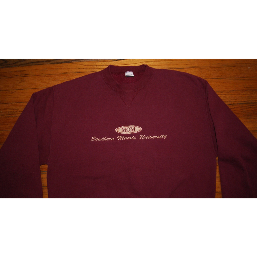 Vintage 90s SIU Southern ILLINOIS University Salukis MOM Maroon L Sweatshirt